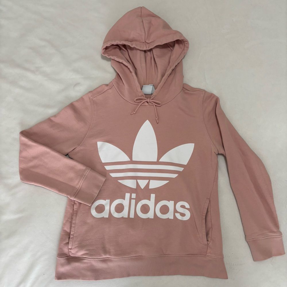Adidas Trefoil Hoodie Oversized Pink Size XS